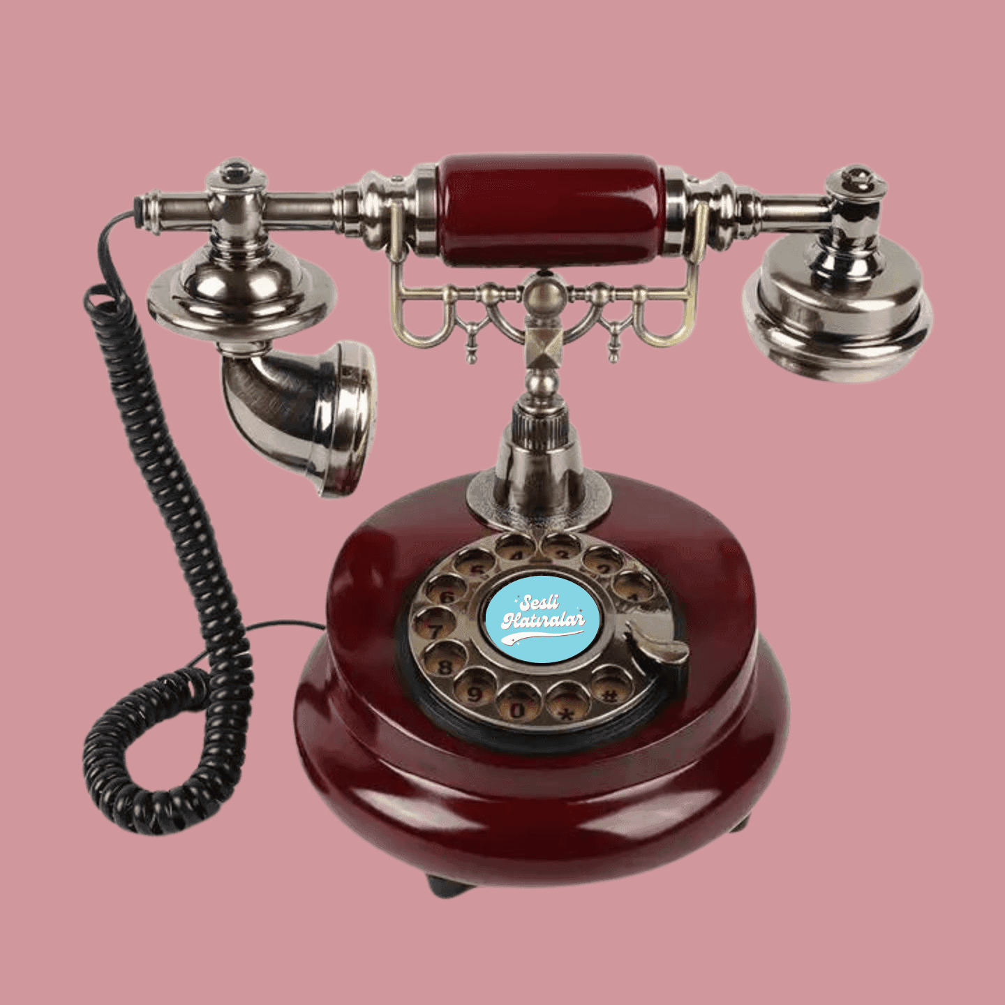 Antik kahve vintage telefon